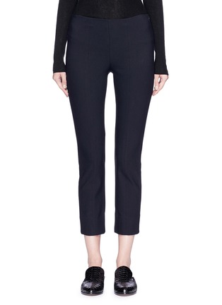 Main View - Click To Enlarge - VINCE - Stitch front ponte jersey cropped leggings
