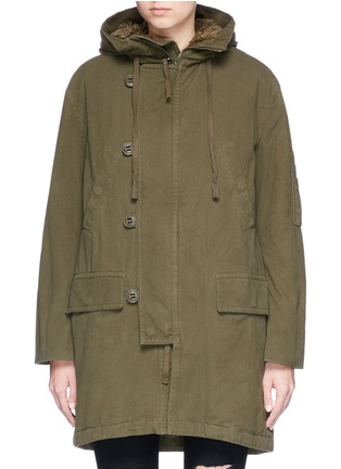 Main View - Click To Enlarge - VINCE - Faux fur hood twill parka