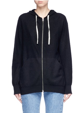 Main View - Click To Enlarge - VINCE - Brushed cashmere zip hoodie