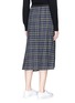 Back View - Click To Enlarge - VINCE - Check plaid flannel mock wrap skirt