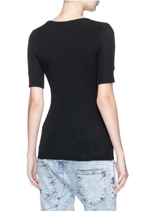 Figure View - Click To Enlarge - VINCE - Woven wool T-shirt
