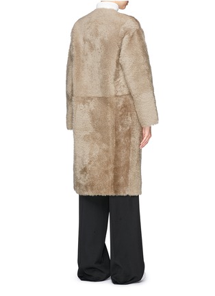 Back View - Click To Enlarge - VINCE - Reversible lambskin shearling long coat