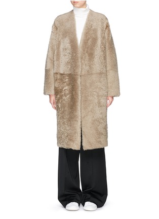 Main View - Click To Enlarge - VINCE - Reversible lambskin shearling long coat