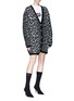 Figure View - Click To Enlarge - MAGDA BUTRYM - 'Rochester' oversized leopard print wool-cashmere cardigan