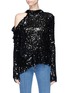Main View - Click To Enlarge - MAGDA BUTRYM - 'Oxford' cutout shoulder sequin knit top