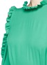 Detail View - Click To Enlarge - MAGDA BUTRYM - 'Calgiari' cutout shoulder silk midi dress