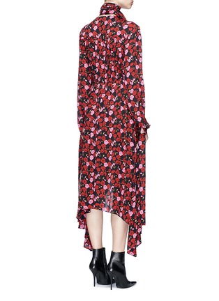 Back View - Click To Enlarge - MAGDA BUTRYM - 'Gela' floral print silk high-low dress