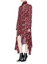 Figure View - Click To Enlarge - MAGDA BUTRYM - 'Gela' floral print silk high-low dress
