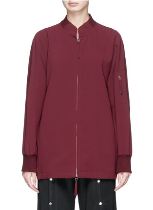 Main View - Click To Enlarge - T BY ALEXANDER WANG - Oversized crepe bomber jacket