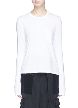 Main View - Click To Enlarge - T BY ALEXANDER WANG - Chest pocket long sleeve T-shirt