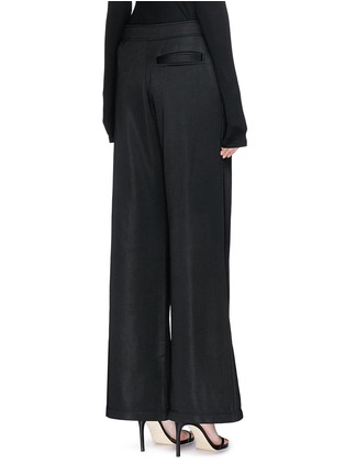 Back View - Click To Enlarge - T BY ALEXANDER WANG - Snap button drawstring wide leg pants