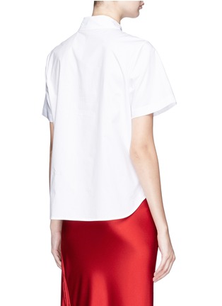 Back View - Click To Enlarge - T BY ALEXANDER WANG - Zip placket poplin shirt
