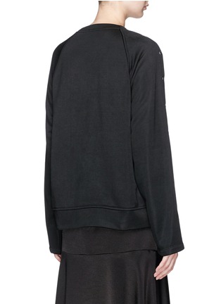 Back View - Click To Enlarge - T BY ALEXANDER WANG - Snap button sleeve sweatshirt