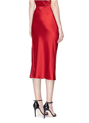 Back View - Click To Enlarge - T BY ALEXANDER WANG - High waist satin midi skirt