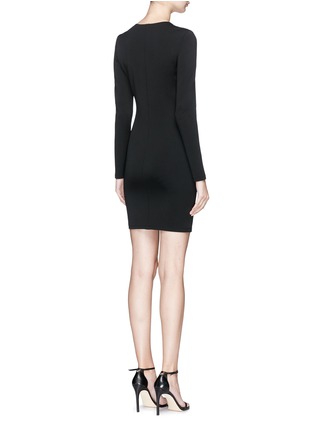 Back View - Click To Enlarge - T BY ALEXANDER WANG - Zip ponte jersey dress