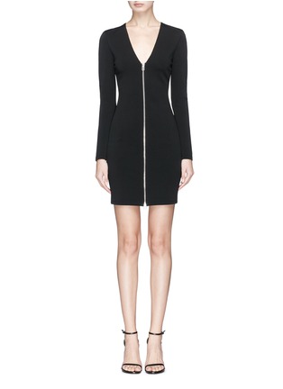 Main View - Click To Enlarge - T BY ALEXANDER WANG - Zip ponte jersey dress