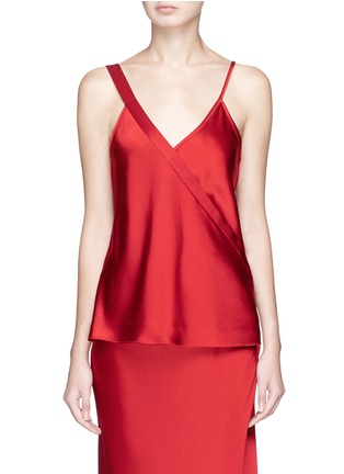 Main View - Click To Enlarge - T BY ALEXANDER WANG - Asymmetric strap satin top