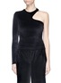 Main View - Click To Enlarge - T BY ALEXANDER WANG - One-shoulder velour top