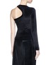 Figure View - Click To Enlarge - T BY ALEXANDER WANG - One-shoulder velour top