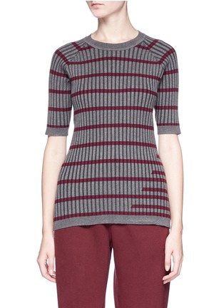 Main View - Click To Enlarge - T BY ALEXANDER WANG - Rib knit stripe sweater