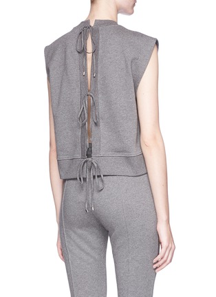 Figure View - Click To Enlarge - T BY ALEXANDER WANG - Tie back French terry sweatshirt