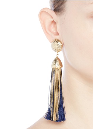 Figure View - Click To Enlarge - ROSANTICA - Tassel clip earrings