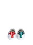 Back View - Click To Enlarge - GUCCI - 'Ace' embroidered Web stripe leather sneakers