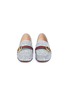 Front View - Click To Enlarge - GUCCI - Web stripe glitter leather loafers