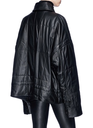 Back View - Click To Enlarge - HAIDER ACKERMANN - Oversized leather jacket