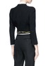Back View - Click To Enlarge - HAIDER ACKERMANN - Metallic embroidered cropped blazer