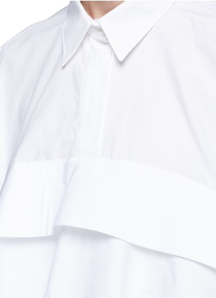 Detail View - Click To Enlarge - CÉDRIC CHARLIER - Tiered sash cotton poplin shirt
