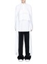 Main View - Click To Enlarge - CÉDRIC CHARLIER - Tiered sash cotton poplin shirt