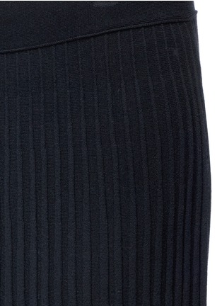 Detail View - Click To Enlarge - CÉDRIC CHARLIER - Pleat effect rib knit midi skirt
