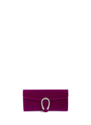 Main View - Click To Enlarge - GUCCI - 'Dionysus' buckle velvet clutch