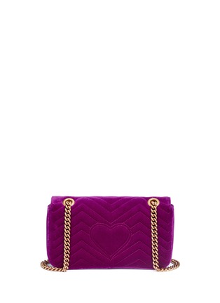 Detail View - Click To Enlarge - GUCCI - 'GG Marmont' small quilted velvet crossbody bag
