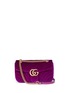 Main View - Click To Enlarge - GUCCI - 'GG Marmont' small quilted velvet crossbody bag