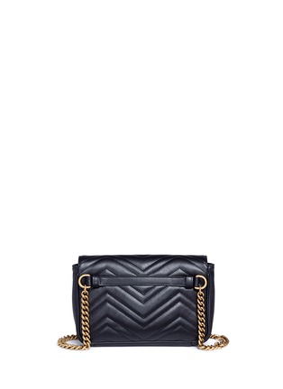 Detail View - Click To Enlarge - GUCCI - 'GG Marmont' pearl logo small quilted leather crossbody bag