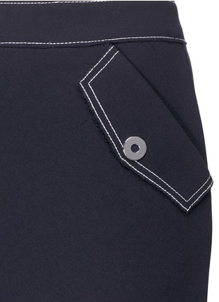 Detail View - Click To Enlarge - COMME MOI - Flap pocket flared crepe skirt