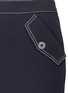 Detail View - Click To Enlarge - COMME MOI - Flap pocket flared crepe skirt