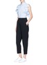 Figure View - Click To Enlarge - COMME MOI - Cropped tapered pants
