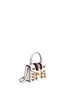 Figure View - Click To Enlarge - GUCCI - 'Sylvie' mini animal stud chain web leather bag