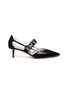 Main View - Click To Enlarge - GUCCI - Bamboo effect heel antique insect leather pumps