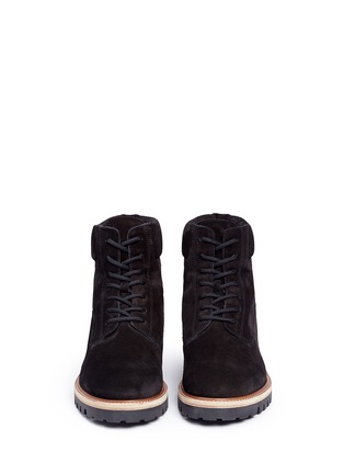 Front View - Click To Enlarge - VINCE - 'Farley' suede combat boots