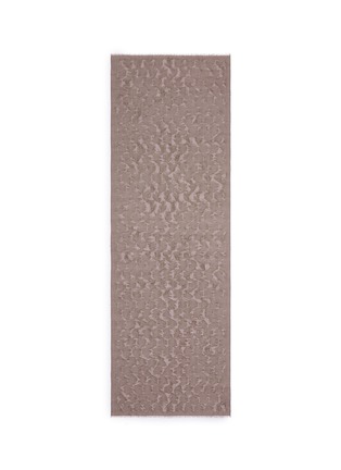 Main View - Click To Enlarge - ISH - Fringe embroidered cashmere scarf