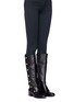Figure View - Click To Enlarge - MICHAEL KORS - 'Maisie' mock button flap leather knee high boots
