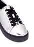 Detail View - Click To Enlarge - MICHAEL KORS - 'Trevor' mirror sneakers