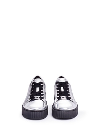 Front View - Click To Enlarge - MICHAEL KORS - 'Trevor' mirror sneakers