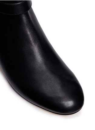 Detail View - Click To Enlarge - MICHAEL KORS - 'Maisie Flat' mock button tab leather ankle boots