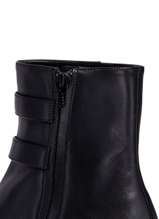 Detail View - Click To Enlarge - MICHAEL KORS - 'Maisie Flat' mock button tab leather ankle boots