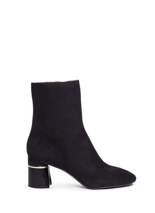 Main View - Click To Enlarge - 3.1 PHILLIP LIM - 'Drum' metal insert heel suede ankle boots